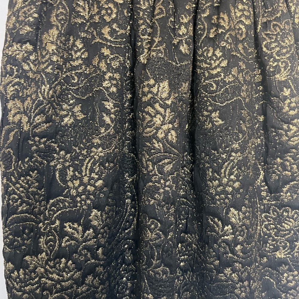 4.collective Black and Gold Damask Mini Skater Dress Size 4 - Picture 4 of 16